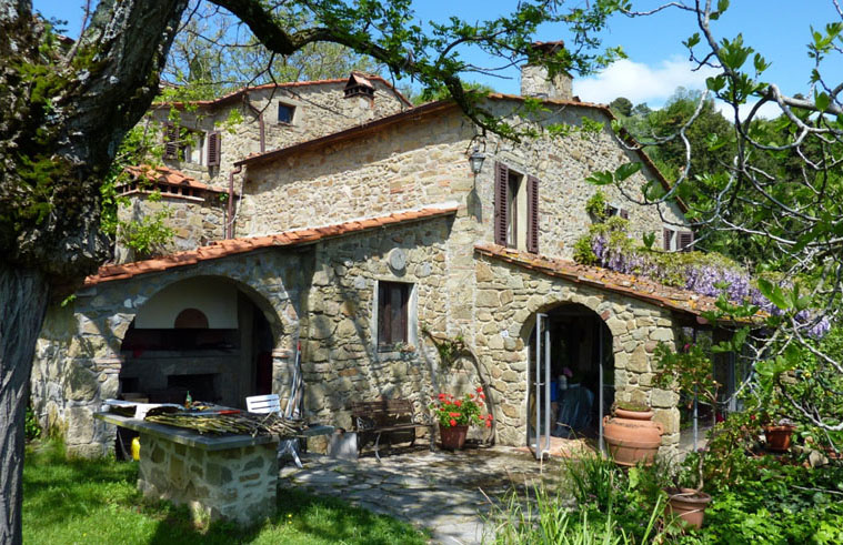 Villa with Wisteria Arbor